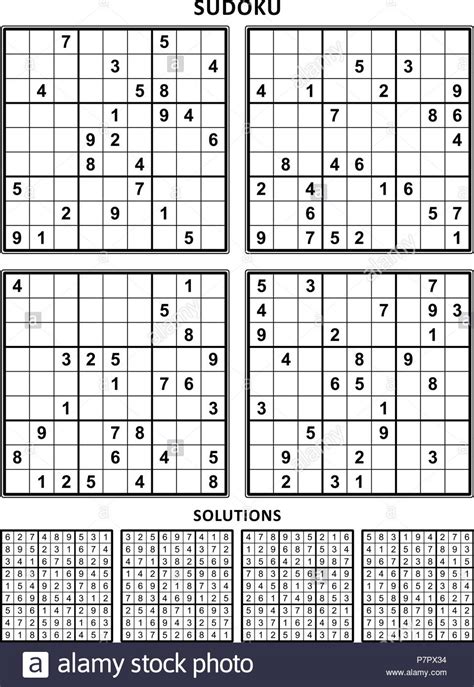 Sudoku Printable Puzzles 4 Per Page
